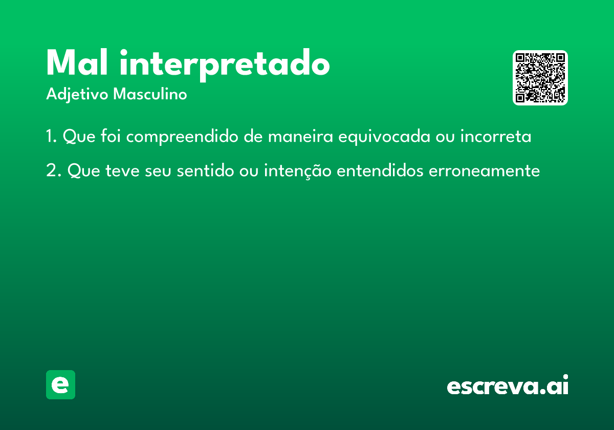 mal interpretado