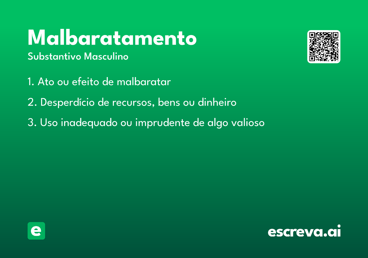 malbaratamento