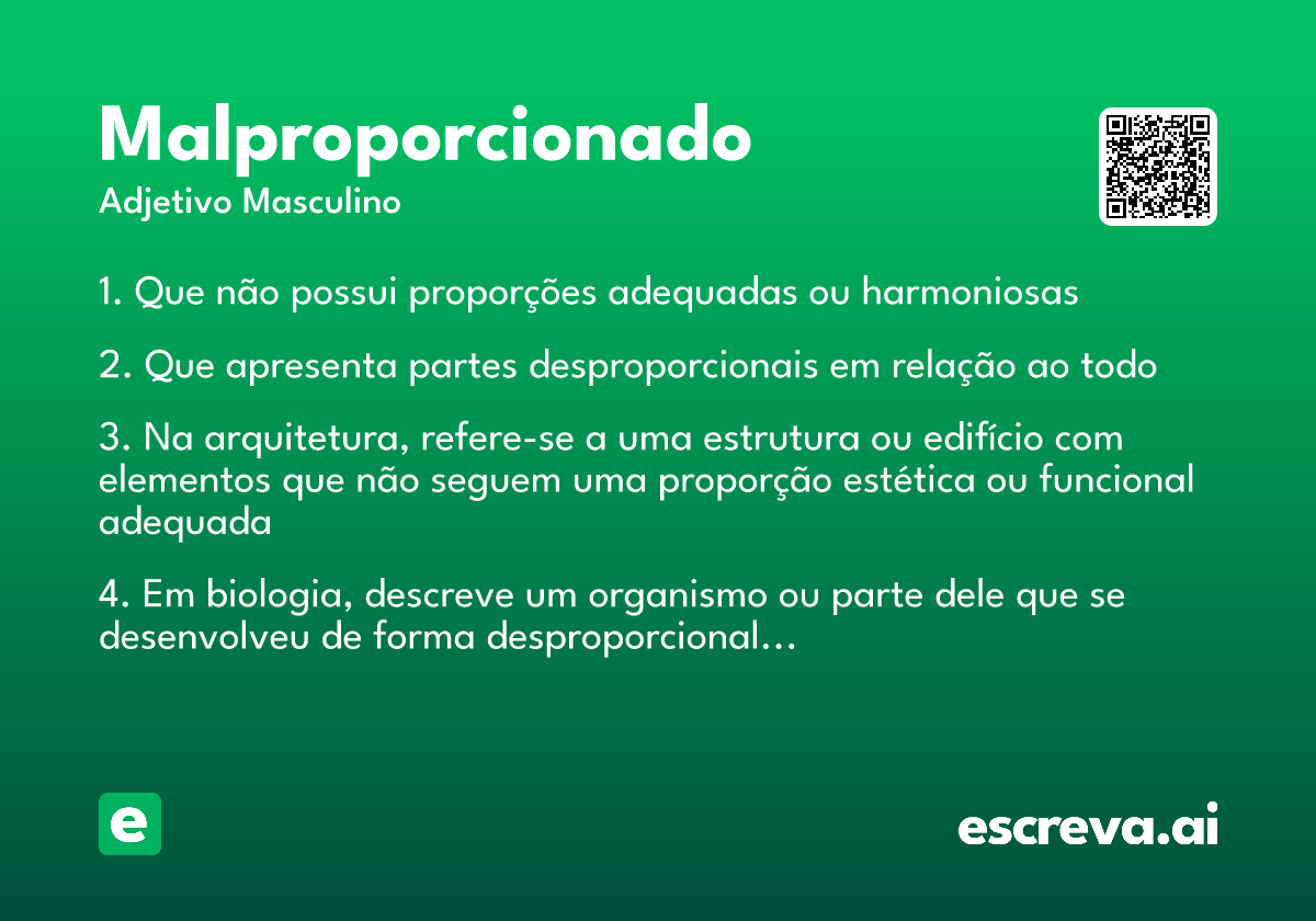 malproporcionado