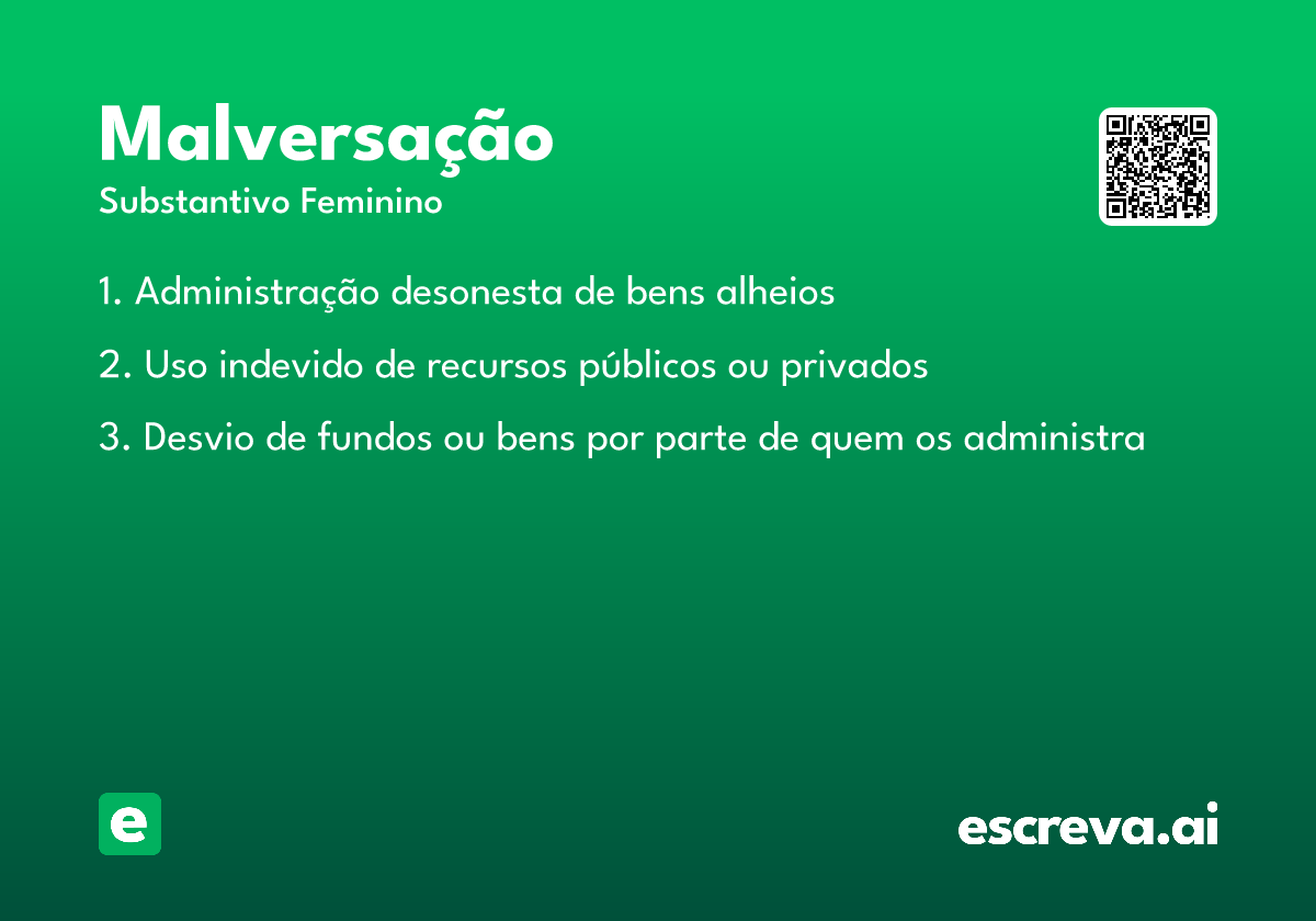 malversação