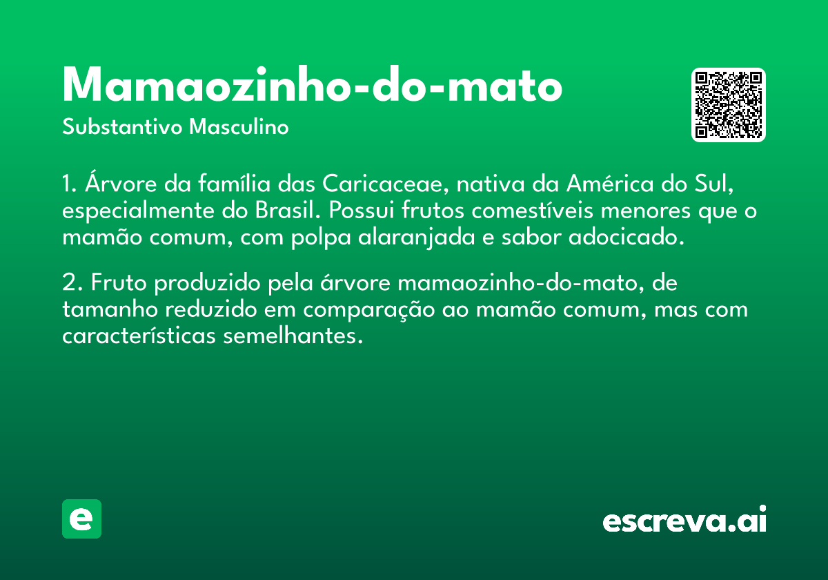 mamaozinho-do-mato