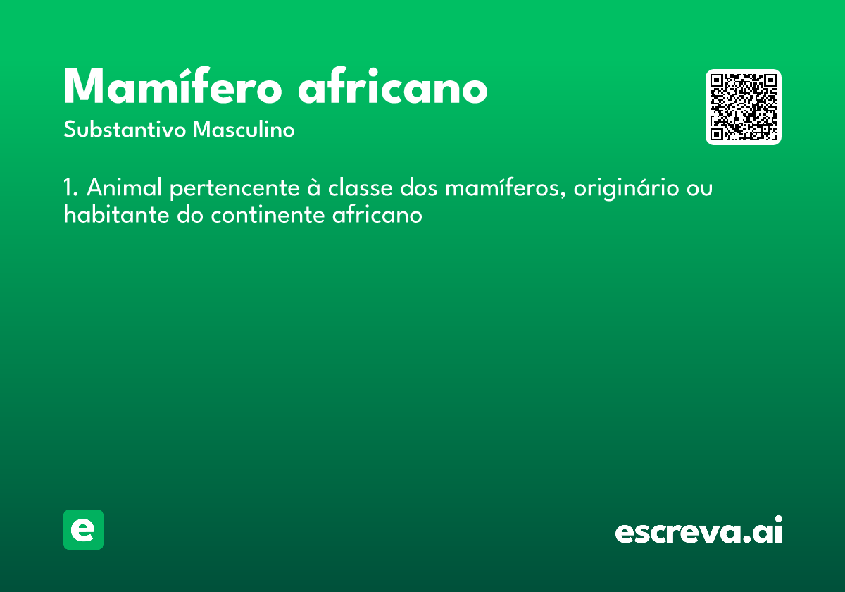 mamífero africano