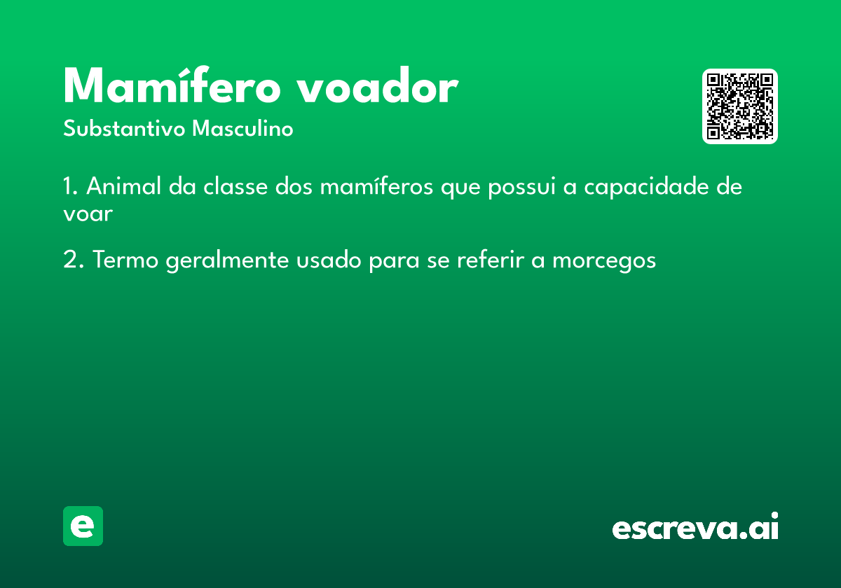 mamífero voador