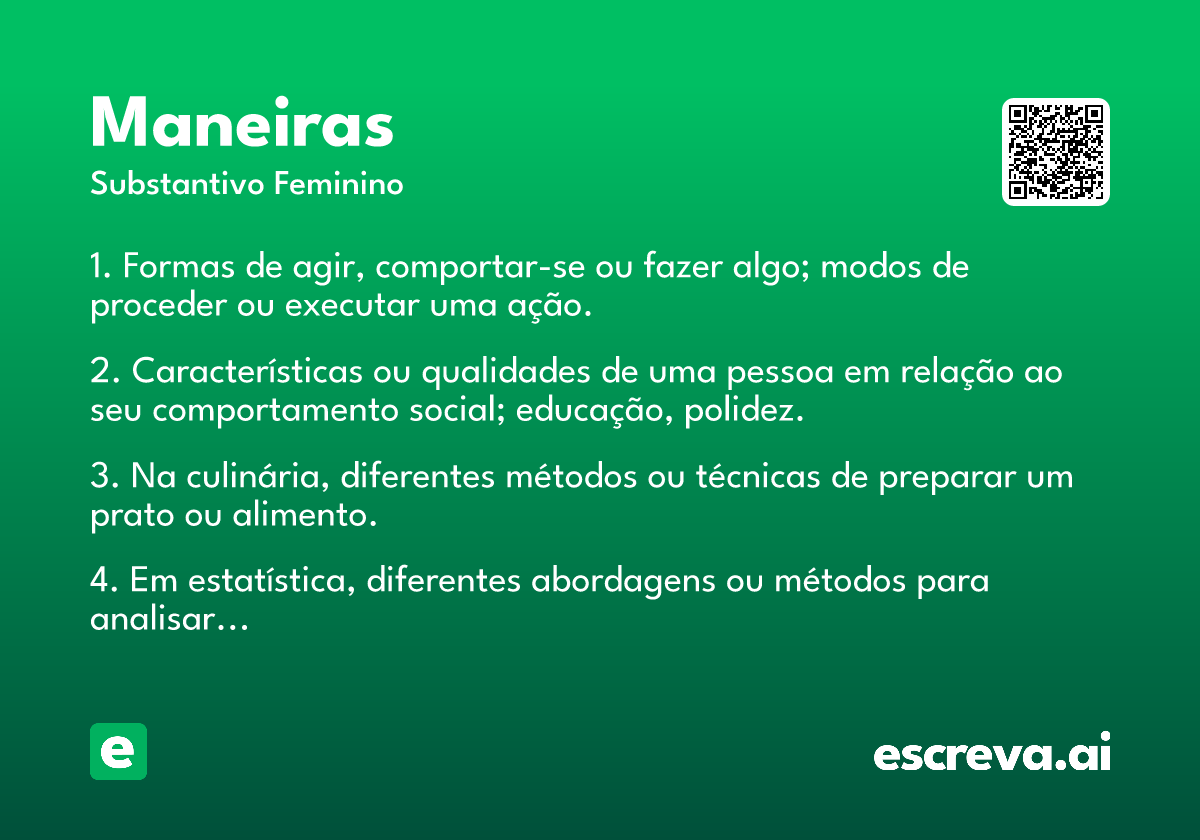 maneiras