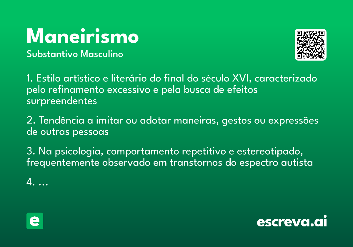 maneirismo
