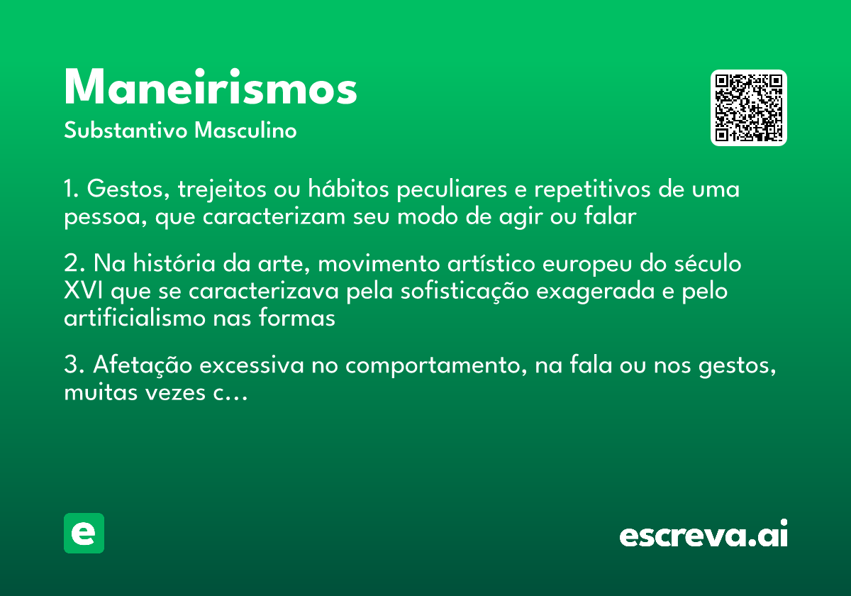 maneirismos
