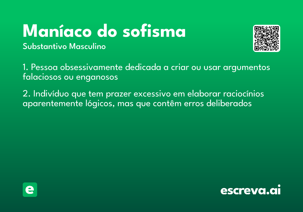 maníaco do sofisma