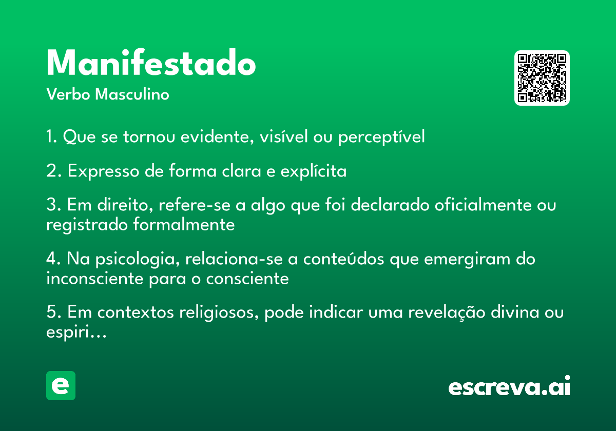 manifestado