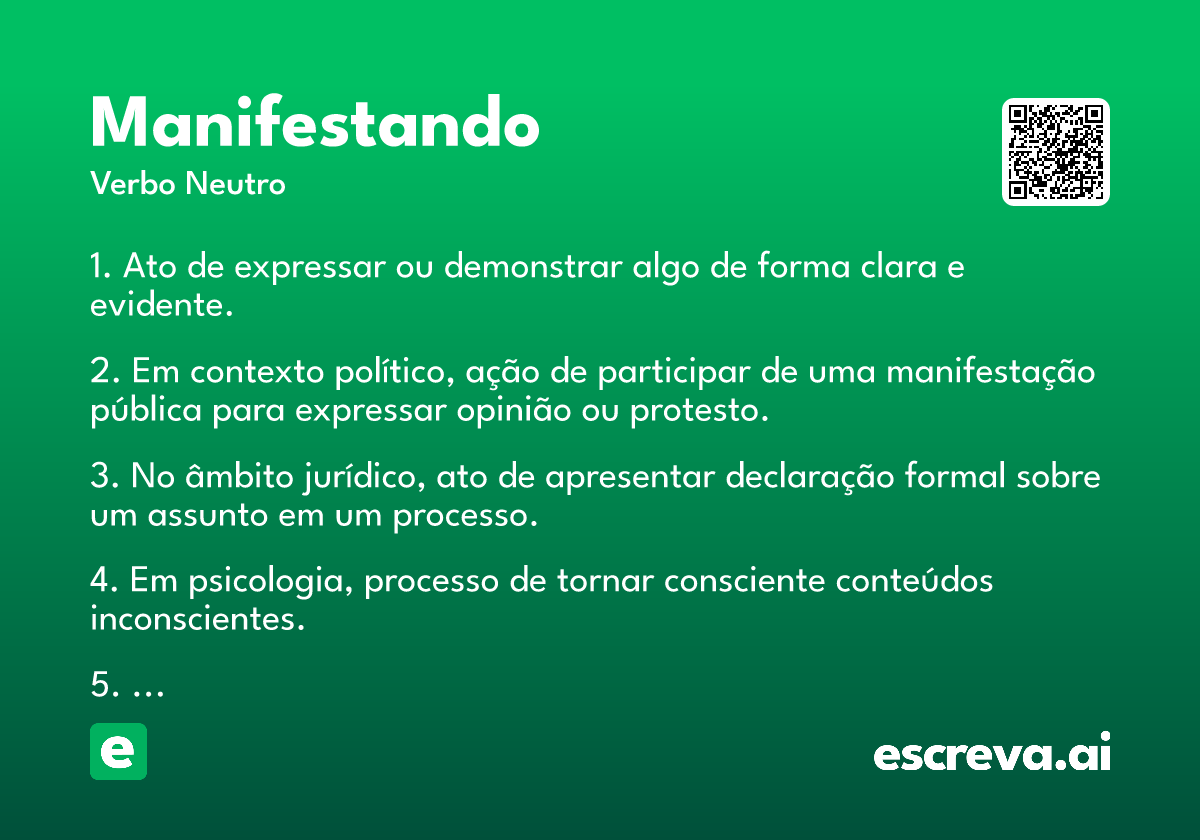 manifestando