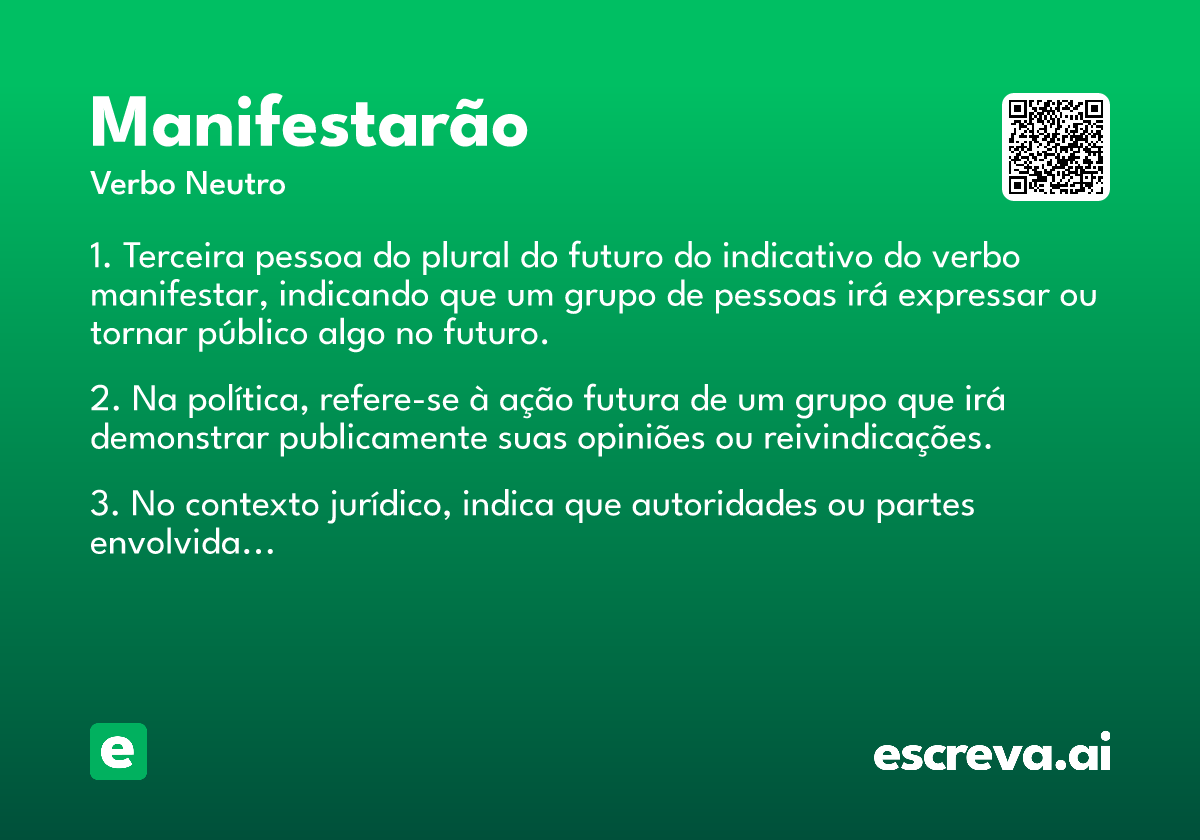 manifestarão