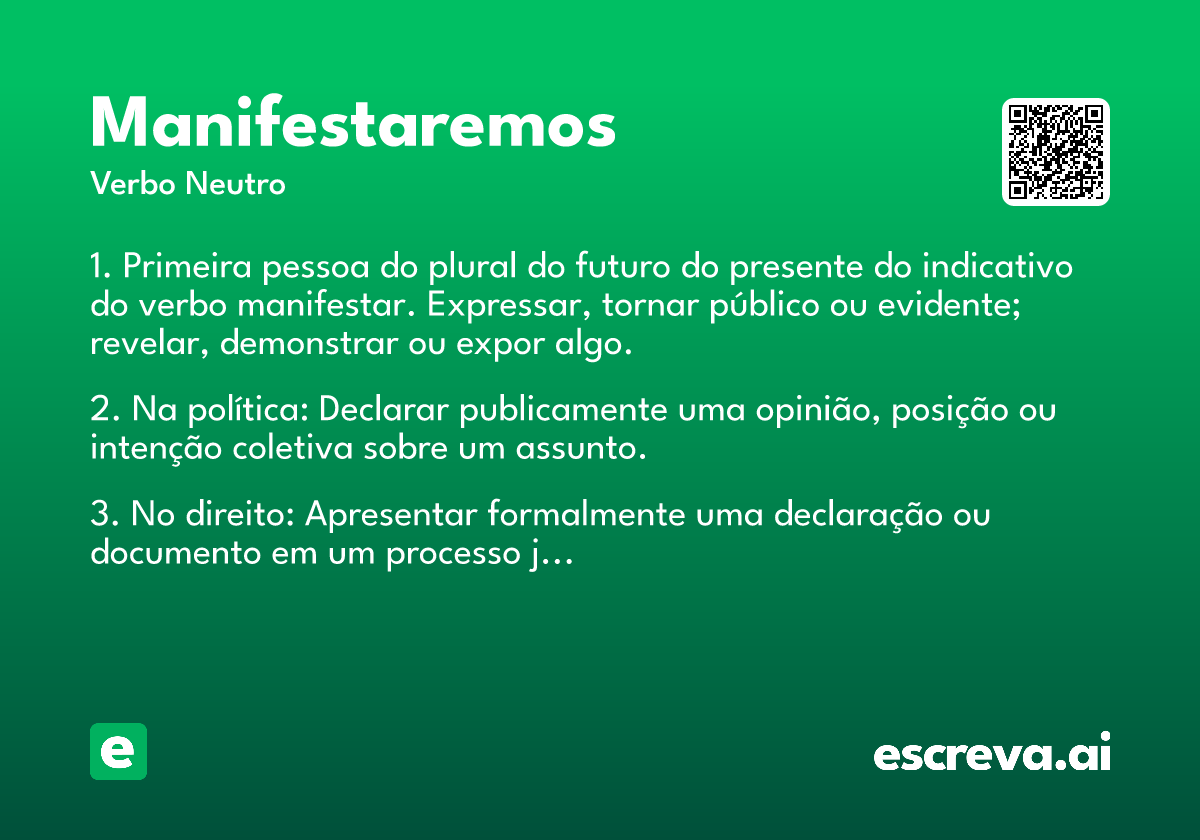 manifestaremos