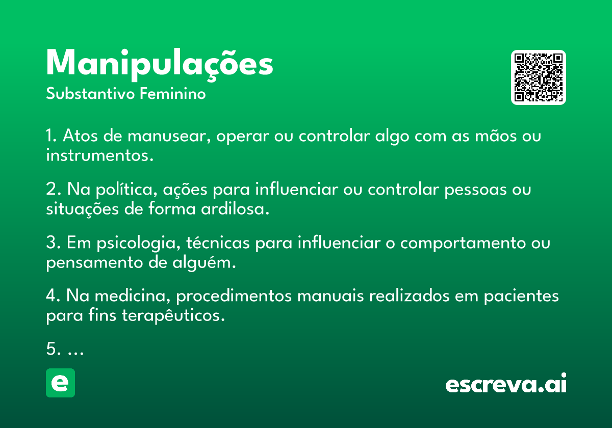 manipulações