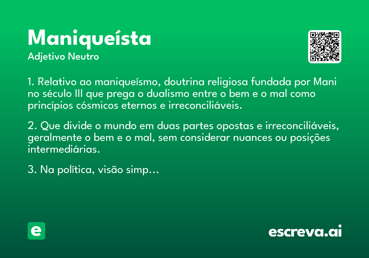 maniqueísta