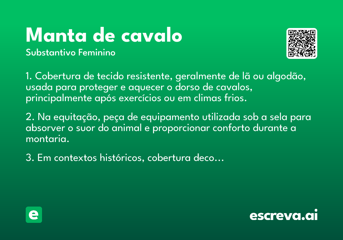 manta de cavalo
