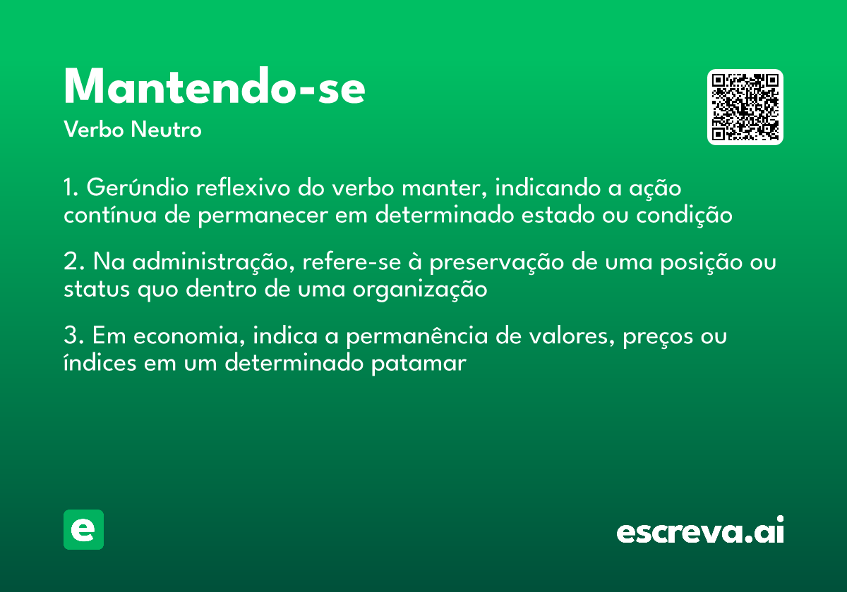 mantendo-se