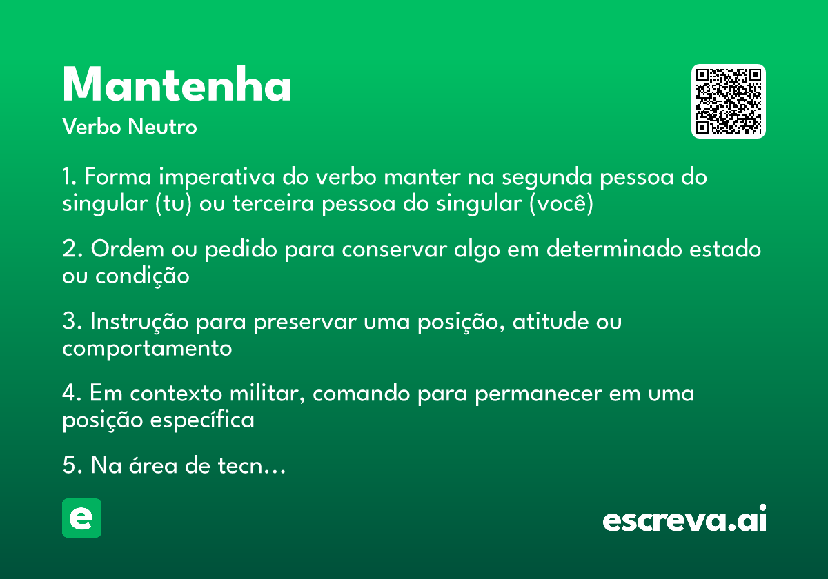 mantenha