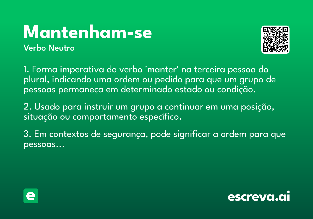 mantenham-se