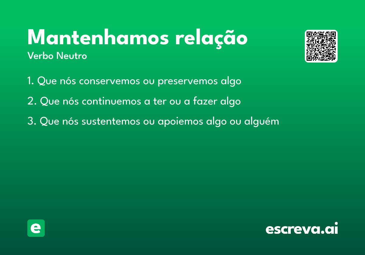 mantenhamos relação