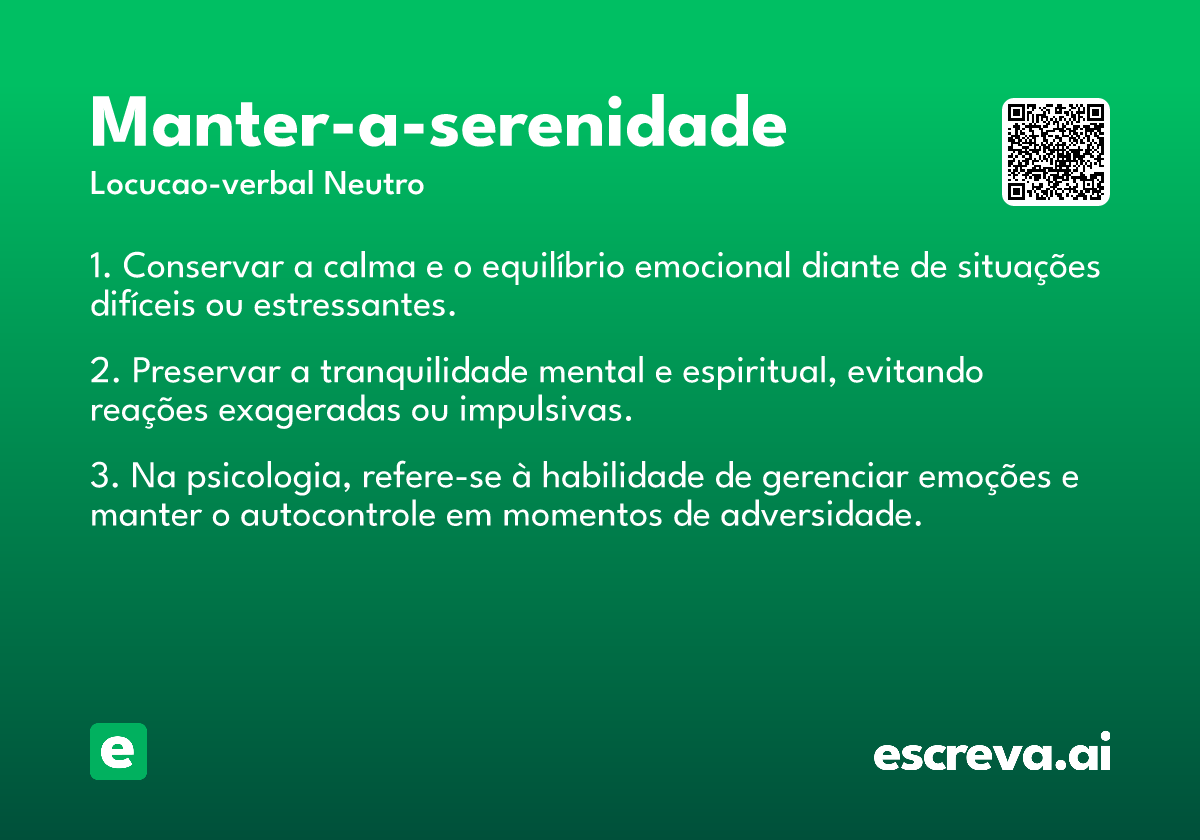 manter-a-serenidade
