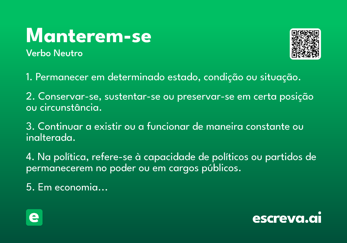 manterem-se