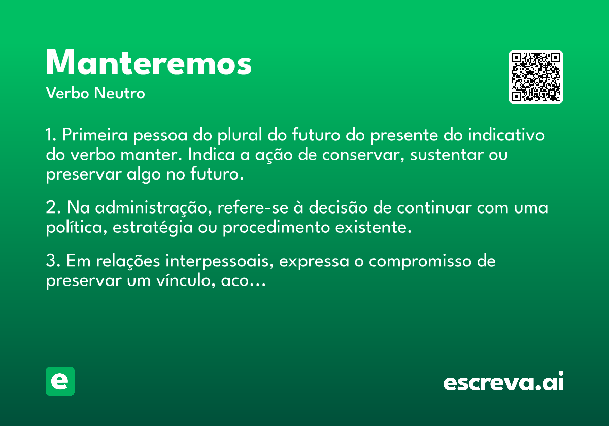manteremos