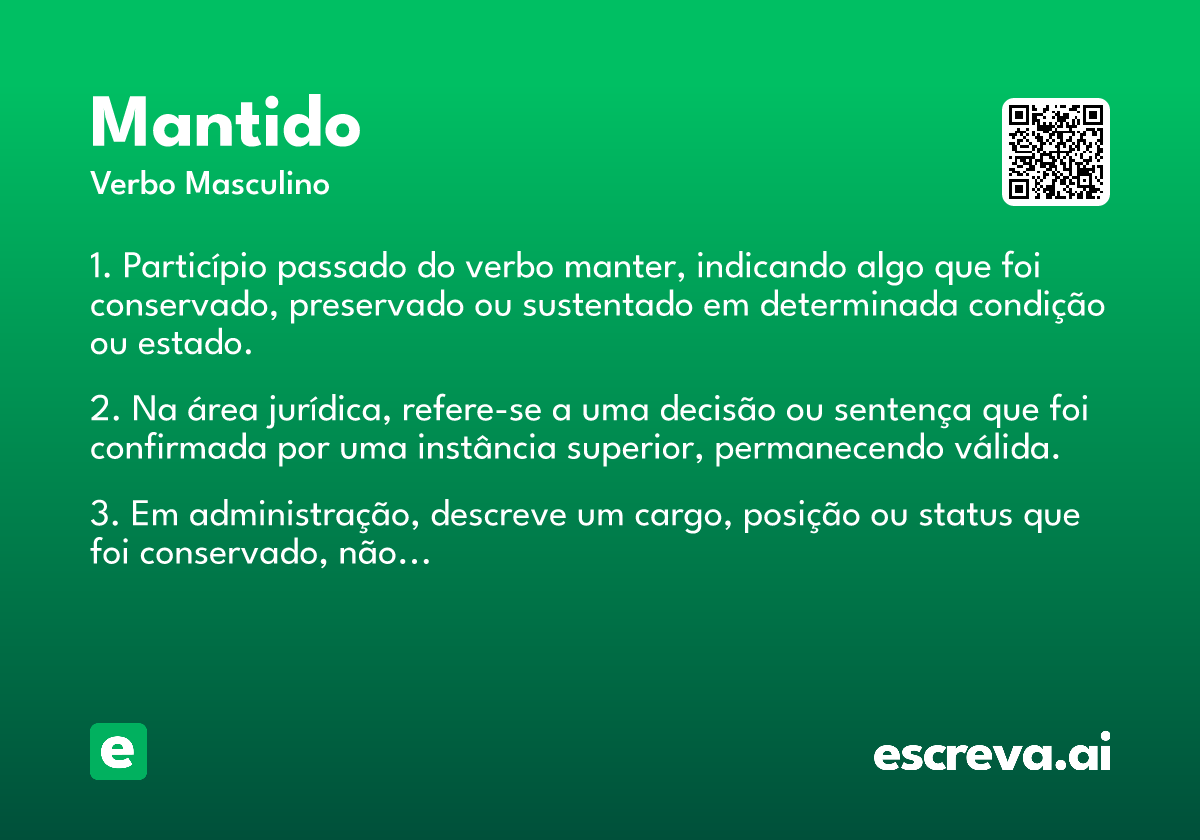 mantido