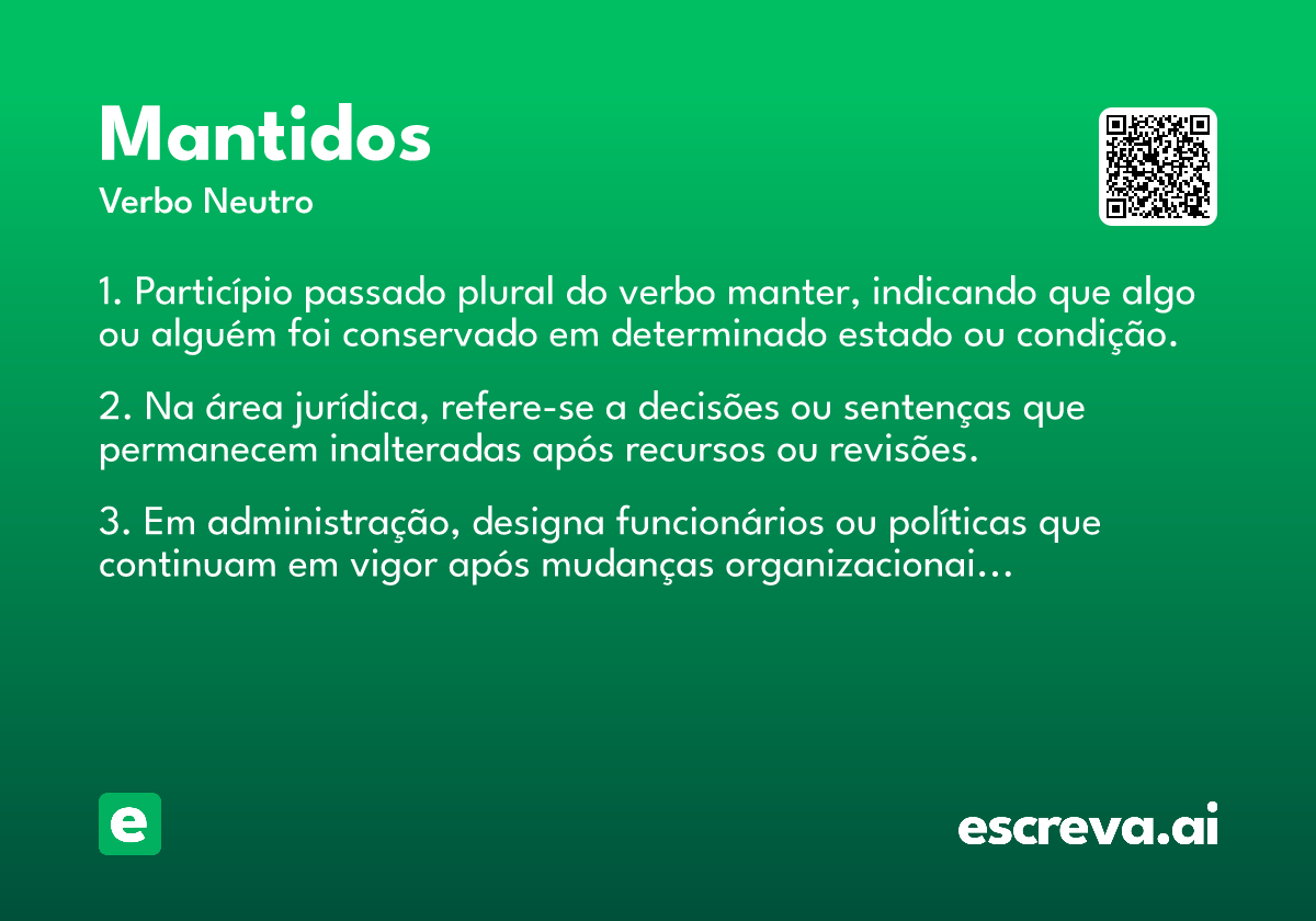 mantidos