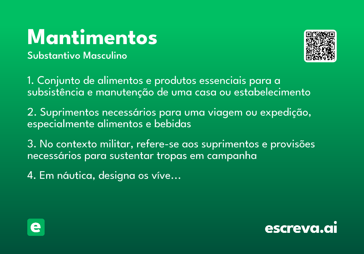 mantimentos