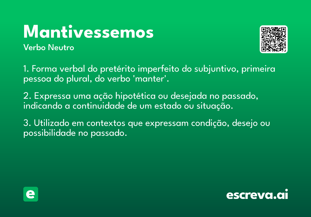 mantivessemos
