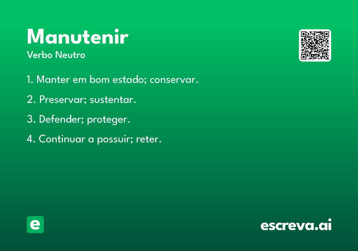 manutenir