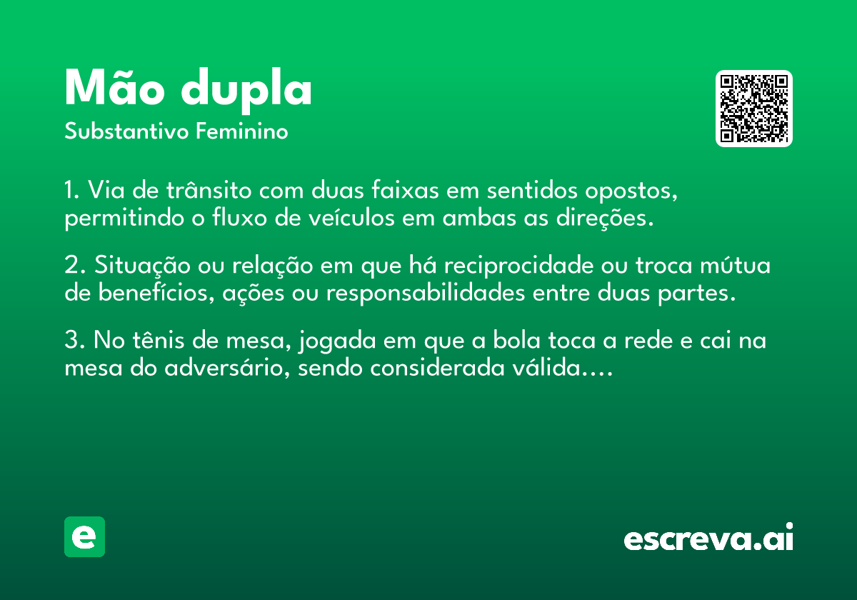 mão dupla