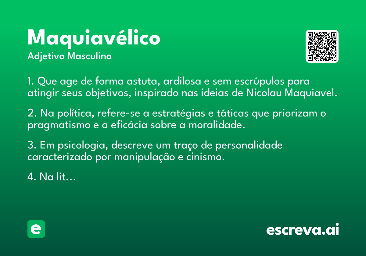 maquiavélico