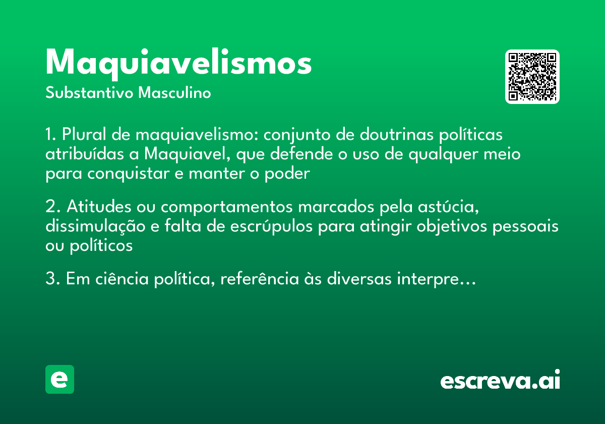 maquiavelismos