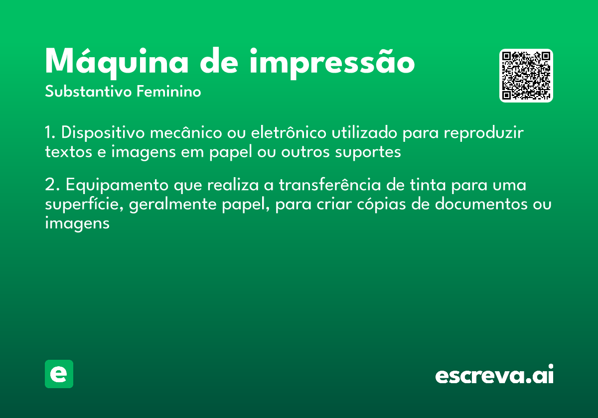 máquina de impressão