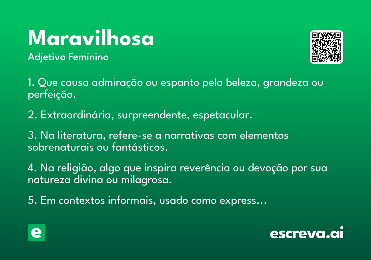 maravilhosa