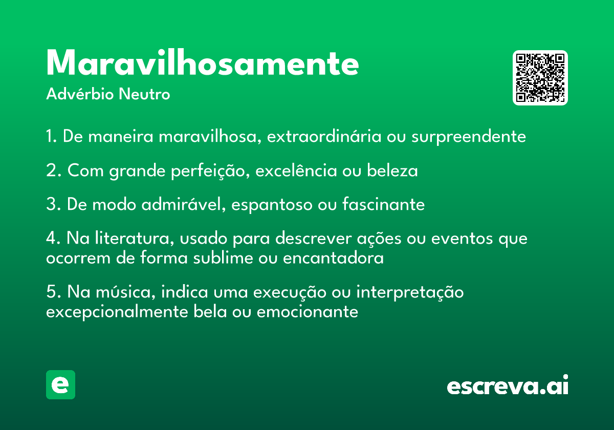 maravilhosamente