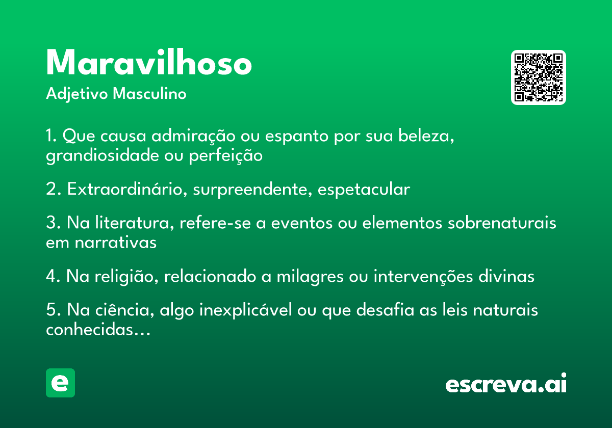 maravilhoso