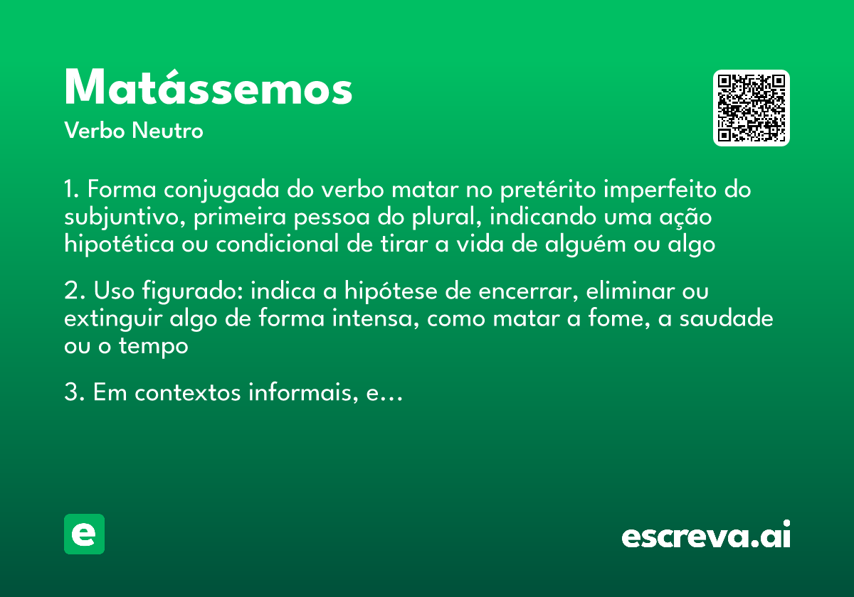 matássemos
