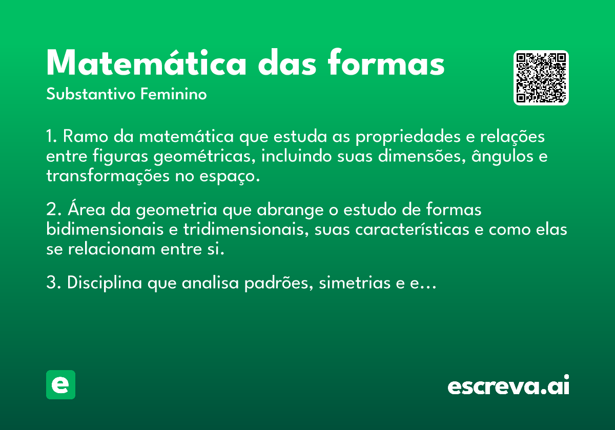 matemática das formas
