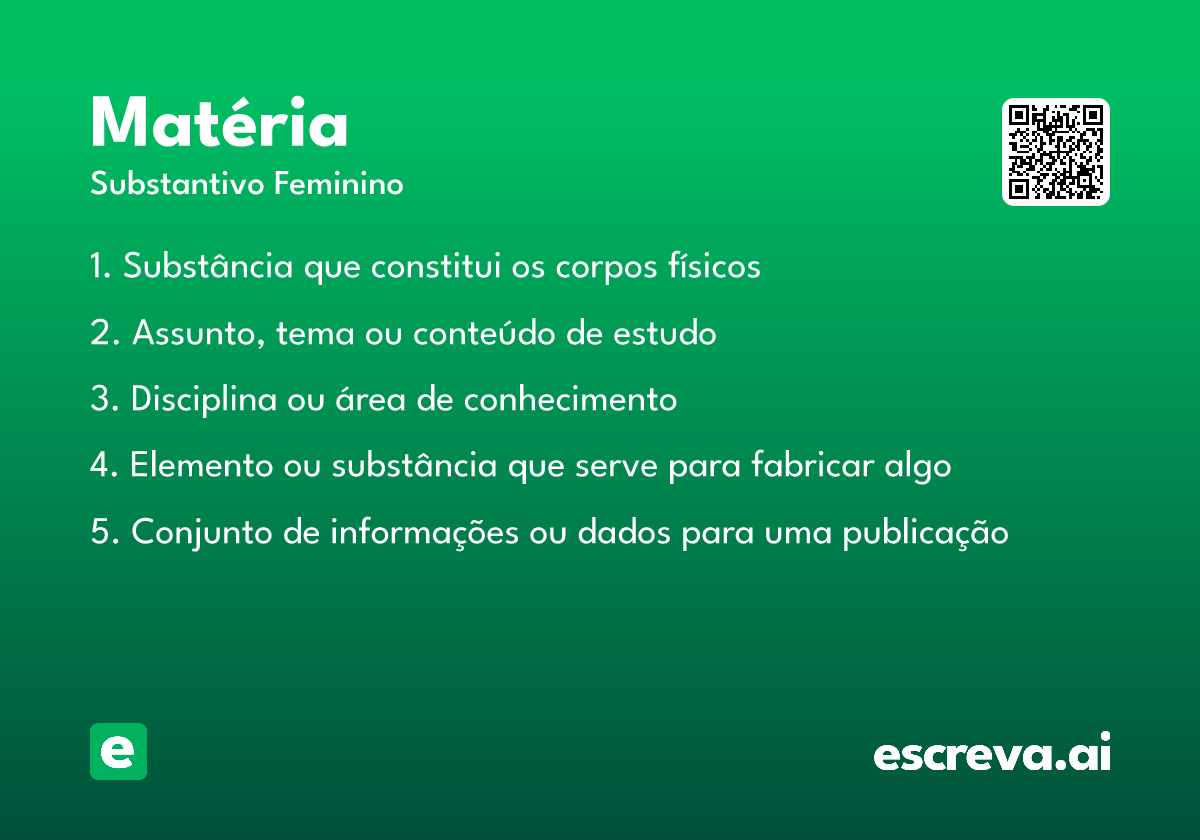 matéria
