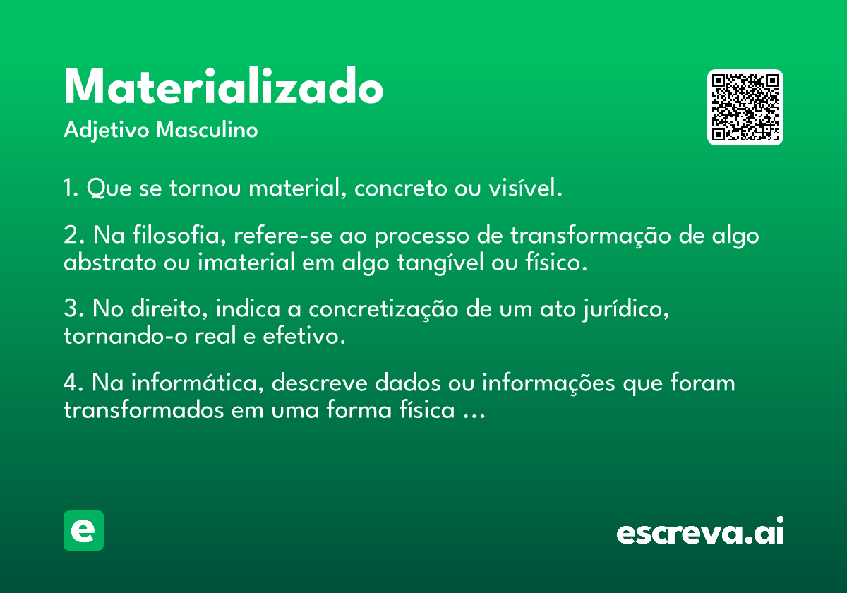 materializado