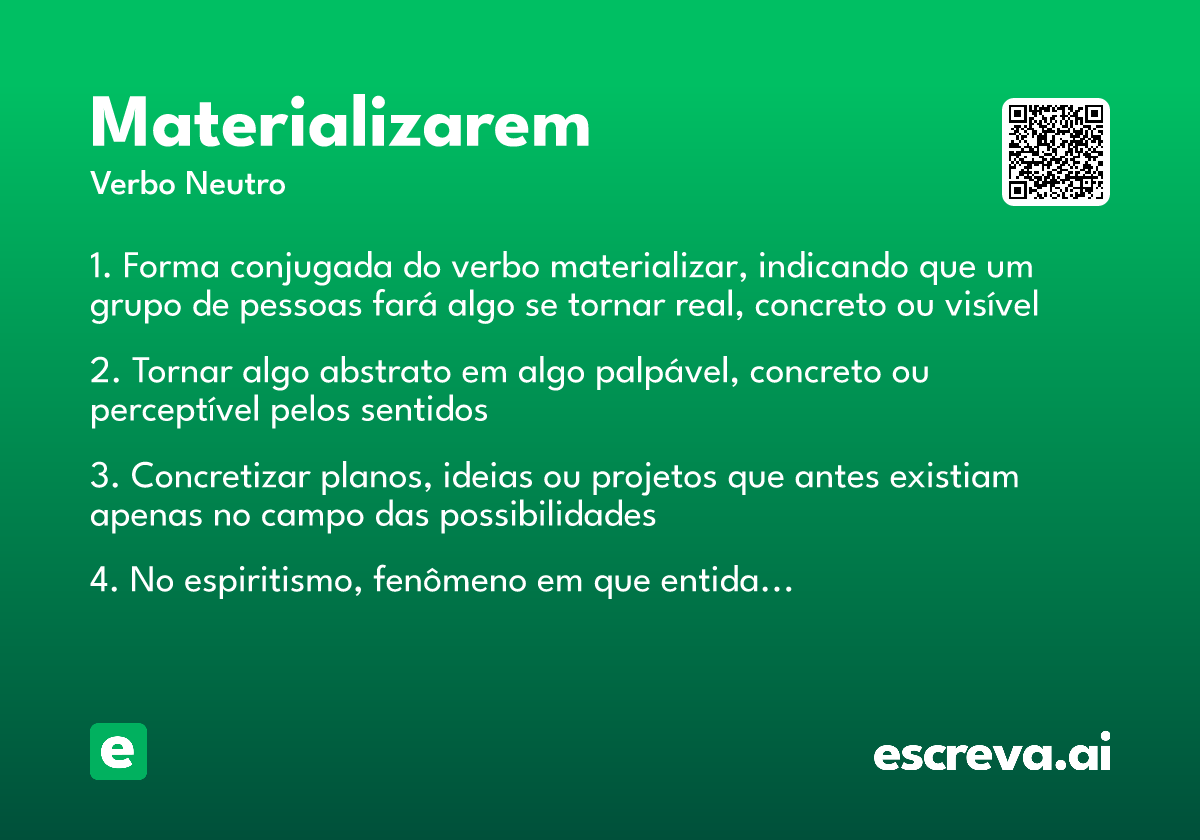 materializarem
