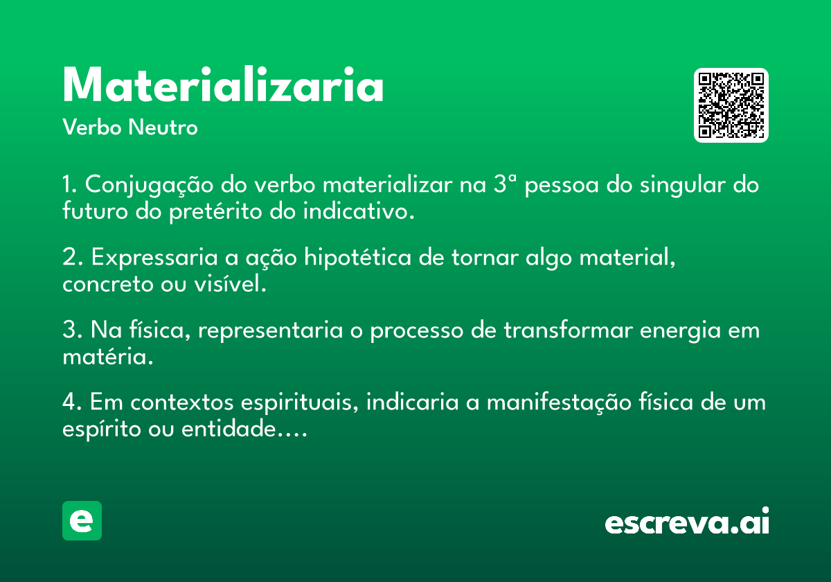 materializaria