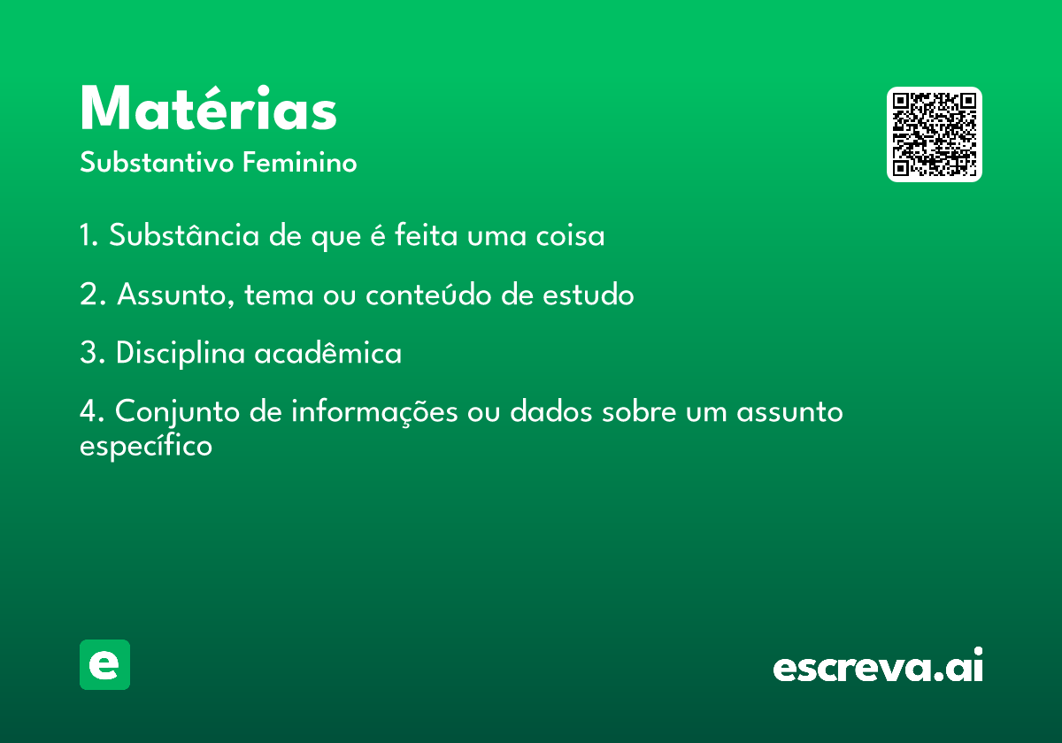 matérias