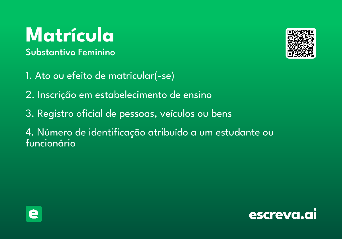 matrícula
