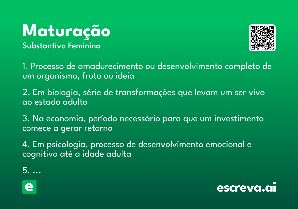 maturação