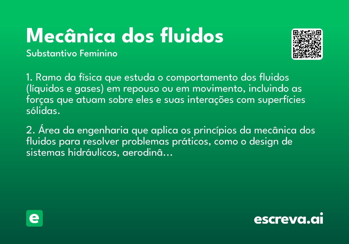 mecânica dos fluidos