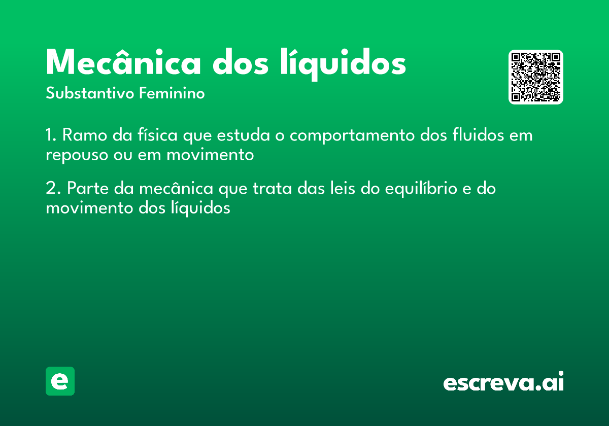 mecânica dos líquidos