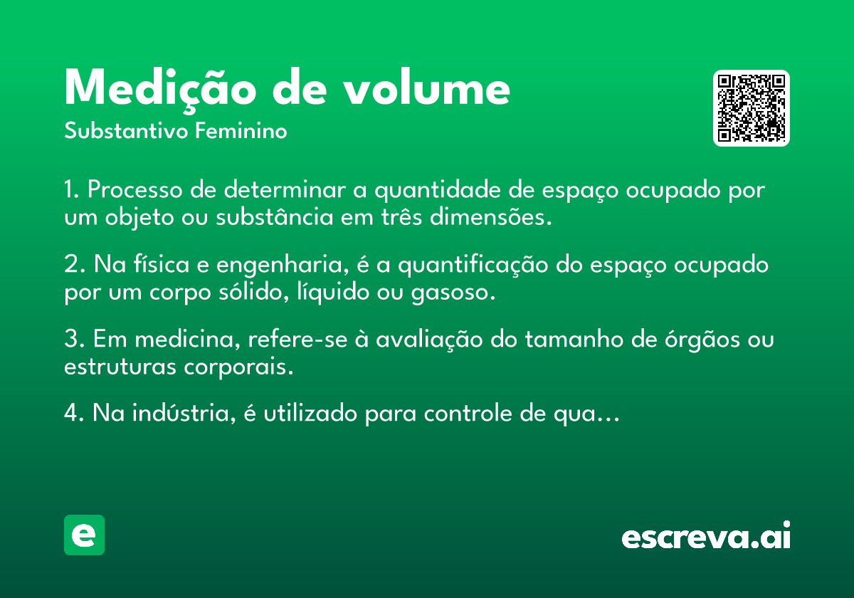 medição de volume