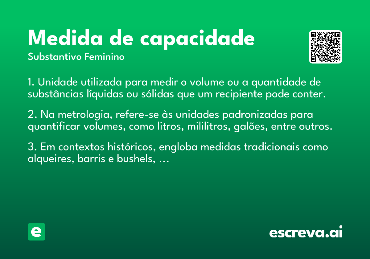 medida de capacidade
